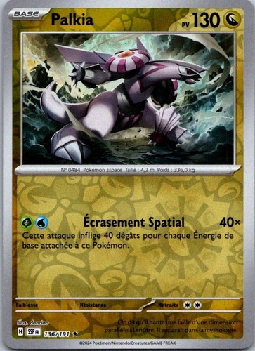 Carte pokémon palkia - carte, 136/191