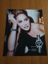 DIOR CHRISTAL 488 DIAMONDS CHRONO SHARON STONE WATCH OROLOGIO PUB AD VINTAGE