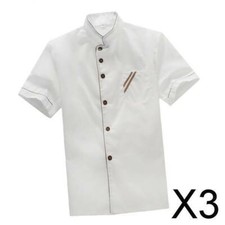 3X Giacca da cucina in cotone