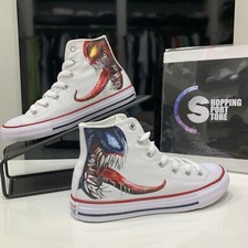 Converse all Star personalizzate disegnate con pittura Venom la Furia di Carnage
