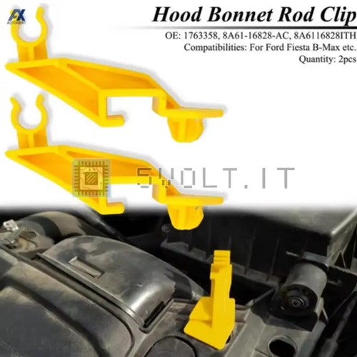 Clip asta fermo cofano motore - asta,