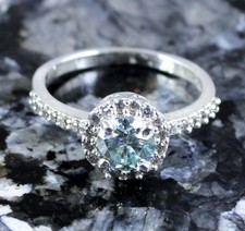 Anello Uomo 1,36 Ct Diamante Verde Solitario Taglio Tondo Certificato...