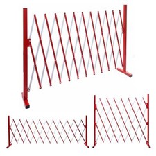 Barriera HWC-B34, griglia a forbice recinzione griglia di protezione estensibile, alluminio rosso e bianco