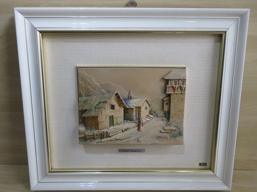 Vecchio quadro lastra rilievo - quadro,