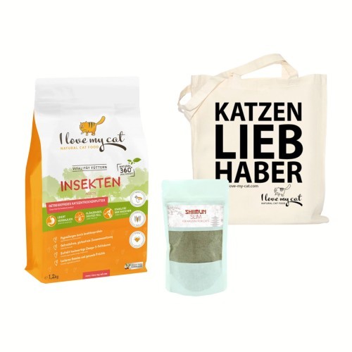Love cat set di cibo - love,