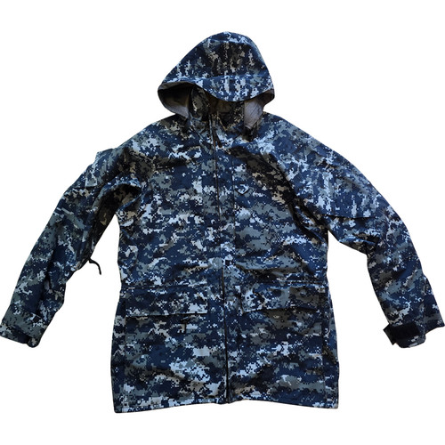 Giacca parka mimetica blu