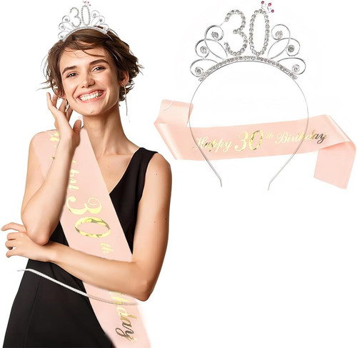 Compleanno corona fascia - e,