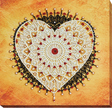 Kit ricamo perline - cuore, set