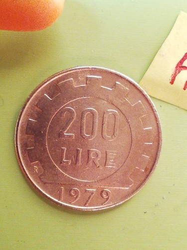 Moneta 200 lire 1979 italy - moneta,