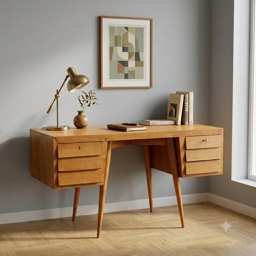 Scrivania vintage legno - scrivania,