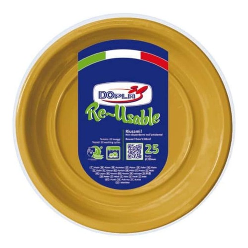Piatti fondi reusable oro - reusable,