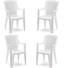 Sedie con braccioli in resina