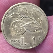 MONETA  DA 1 LIRA  1946 (FAC-SIMILE) COLOR ORO