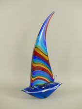 Statua in vetro barca a vela