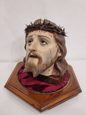 STATUA DEVOZIONALE MADONNA ADDOLORATA ECCE HOMO BAMBINELLO SCULTURA CARTAPESTA 