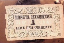 Moneta patriottica: 1 lire una