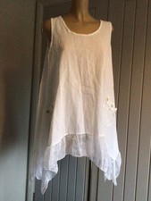 Abito tunica boho bianco donna