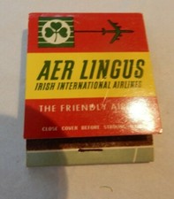 VINTAGE  MATCHBOOK COVER 50s 60s  ERA GRAPHICS AER LINGUS  