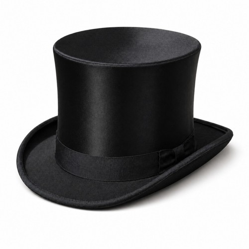 Cappello raso nero vittoriano