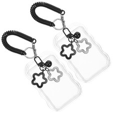  2 Pezzi Portachiavi Portafoto Custodia Protettiva Carta d'Identità Protezione Studenti