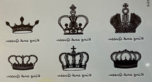 Tatuaggio temporaneo corona - tatuaggio, re