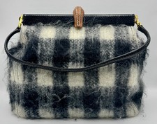 Borsa Prada lana tartan bianco nero cod. 9Y069H 2020 ca