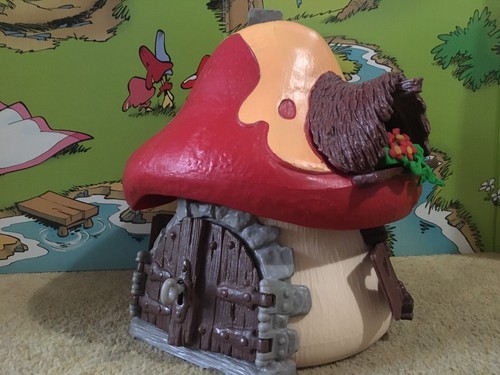 Grande puffo casa rosso puffi - grande,