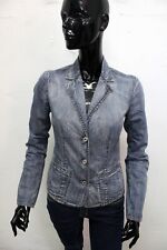 Liu Jo Donna Giubbotto Di Jeans Taglia 40 Giacca Da Mezza Stagione Giubbino Blu