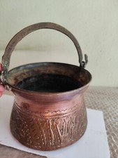 Antico Paiolo in rame lavorato a sbalzo anni 50