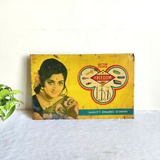 Vintage India Lady Immagini Freedom Bicicletta Accessorio Adv Latta Segno Board