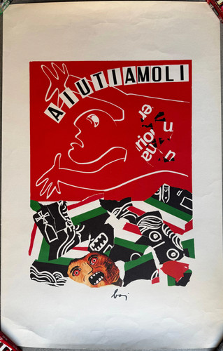 Enrico baj aiutiamoli poster - aiutiamoli,