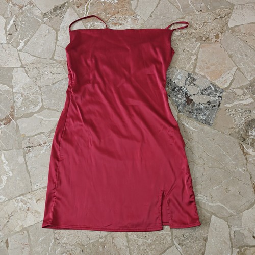 Vestito rosso satinato - vestito,