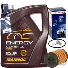 Bosch Filtro Olio + mannol 5W30 Adatto per 1.6+2.0 Tdi Golf 7 Passat B8 Touran