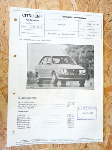 Citroen visa gti - gti, info