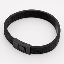 Bracciale In Pelle Gunmetal