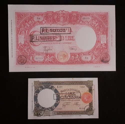 Banconote 50000 5000 lire - e,
