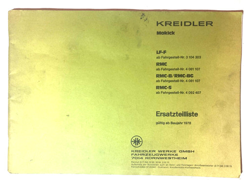 Catalogo ricambi kreidler - ricambi,