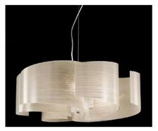 Lampadario Da Soffitto moderno in vetro bianco tortora grigio 6 luci Onda Luce