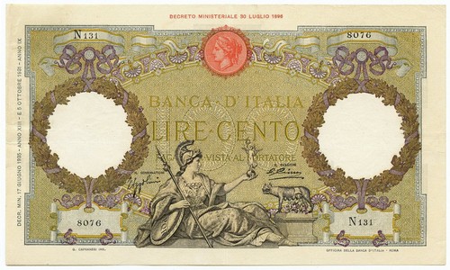 100 lire capranesi - capranesi, aquila