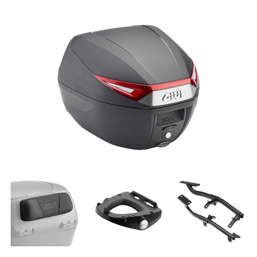 Givi c30 black red trunk - red, kit