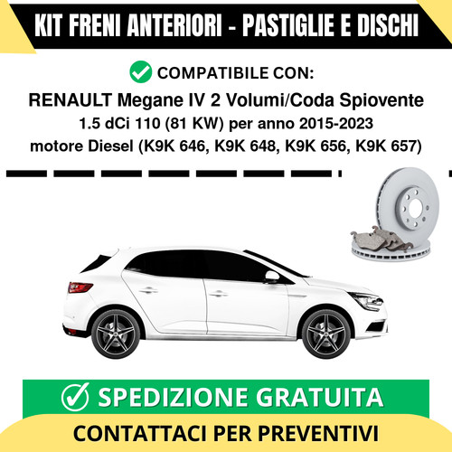Kit freni anteriori pastiglie - anteriori, (pastiglie