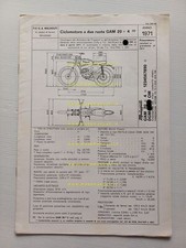 Malaguti 50 Cavalcone Cross GAM 20 1971 scheda omologazione DGM Facsimile