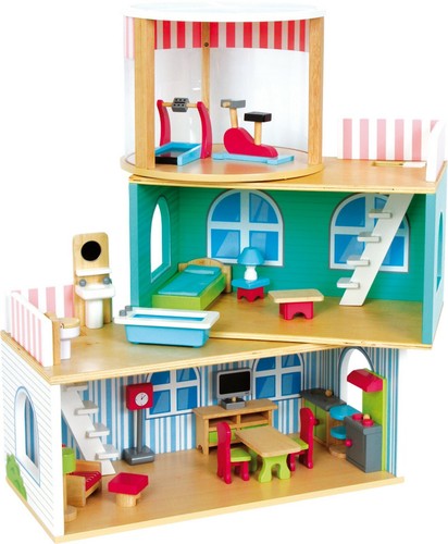 Casa delle bambole legno - in,