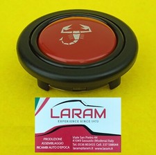 Pulsante clacson Abarth base rossa per volanti sportivi universali