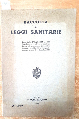 Raccolta leggi sanitarie - raccolta,