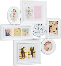 Portafoto Multiplo Da 10 Foto, 6 Cornici Di Differenti Misure, 70,5X70,5X3,5, Di