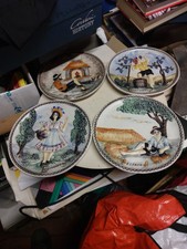 4 Piatti da parete in ceramica