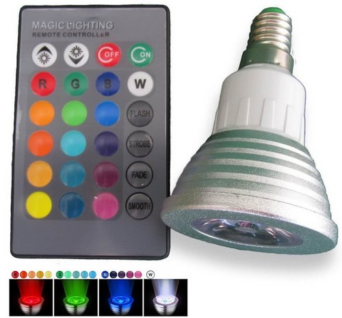 Faretto rgb base e14 - faretto, led