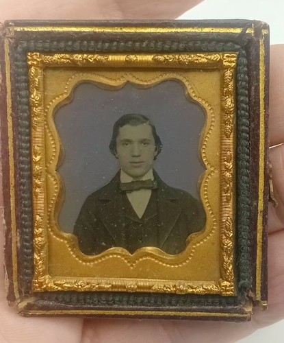 Antique daguerreotype photo - daguerreotype,