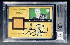 Larry Bird firmato BGS AUTO 10 2004-05 SKYBOX PARQUET PERFORMER BOSTON GARDEN
